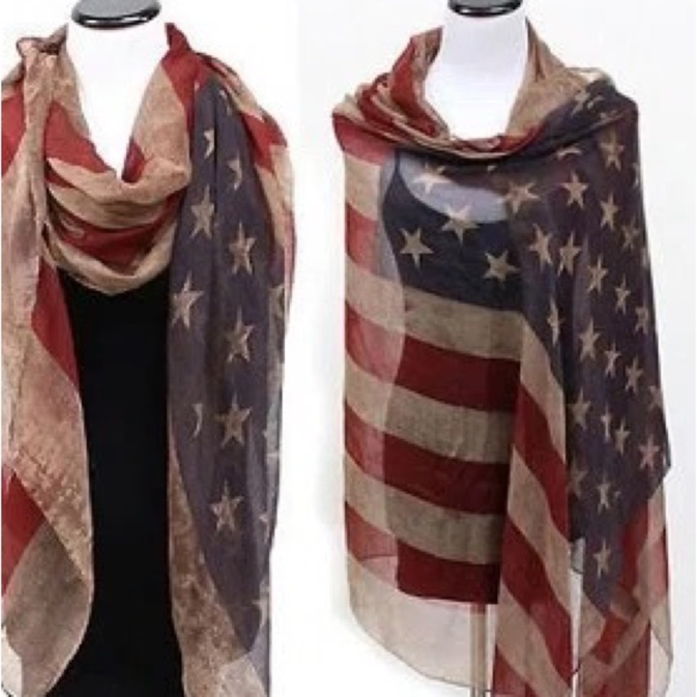 American USA Vintage Flag Scarf